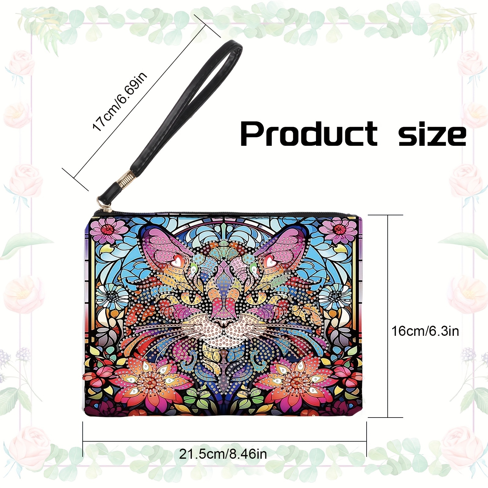 Diy Cat Diamond Painting Clutch Bags Size Soft Leather Handbag And Purse  For Women Crystal Rhinestones Cat Diamond Art Clutch Purse 5d Diamond  Painting Handbag Kit Special Shaped Diamond Art Purses And