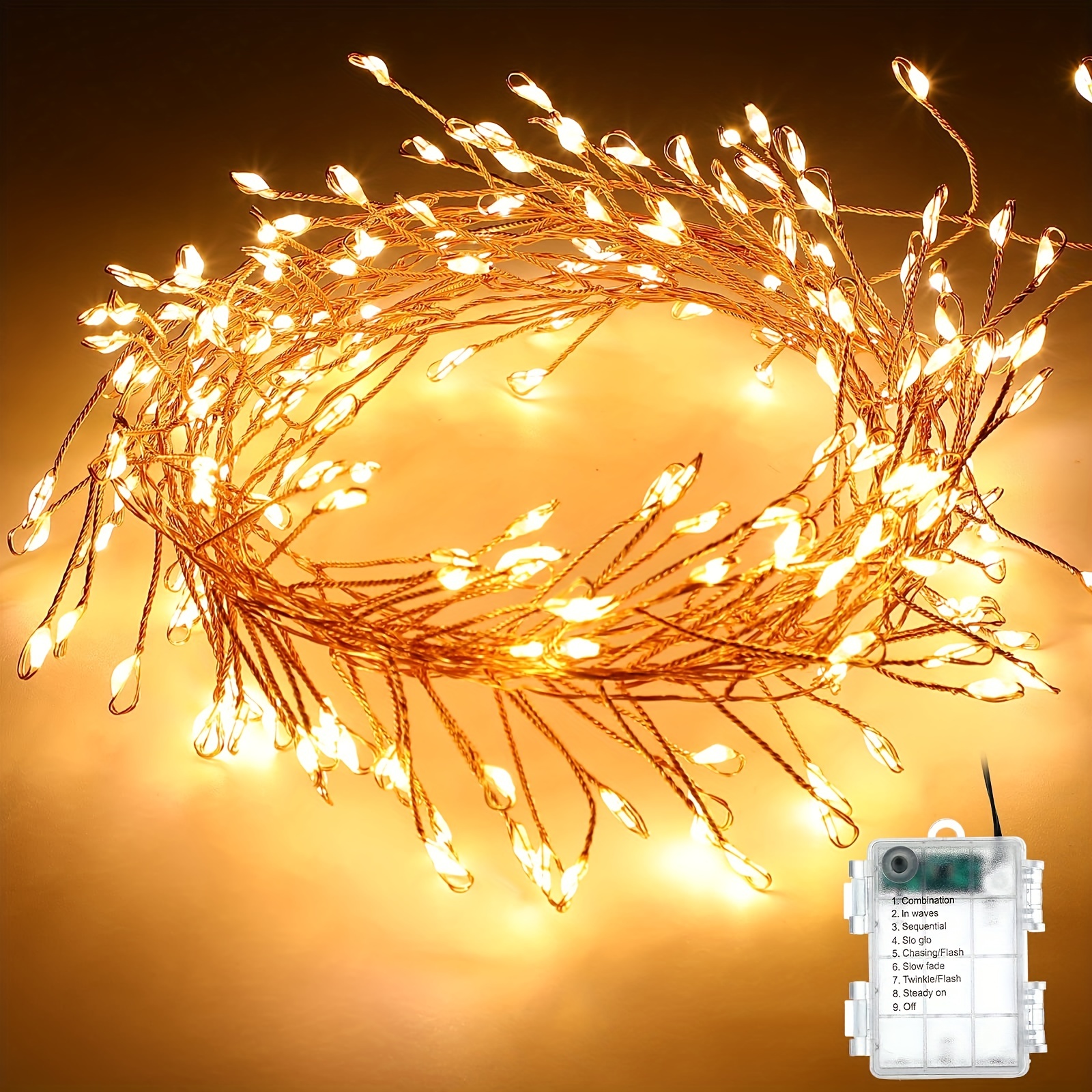 Led Smart Light String 100leds Usb Flashing Fairy Light With - Temu