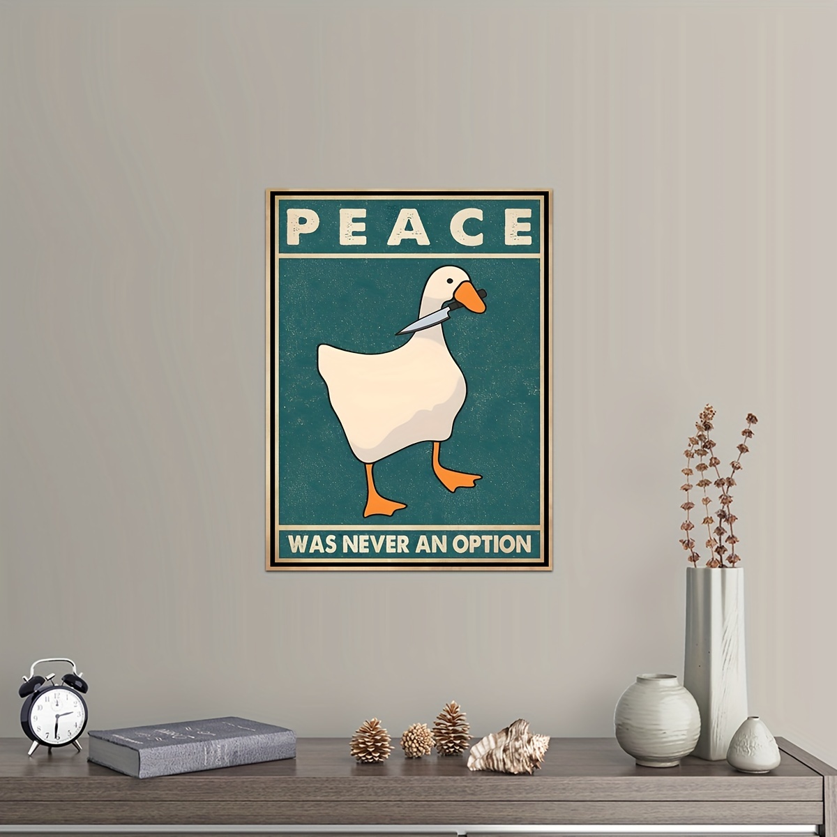 Peace Was Never an Option Untitled Goose Game Sticker or 