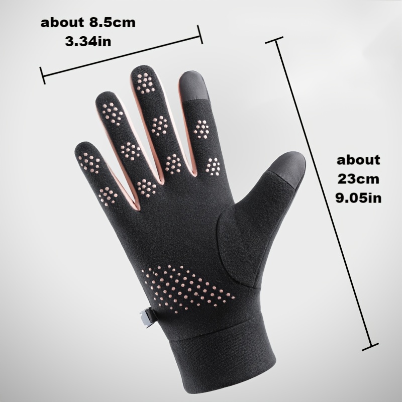 Women's Touch Screen Non-Slip Grip Winter Gloves with Fleece