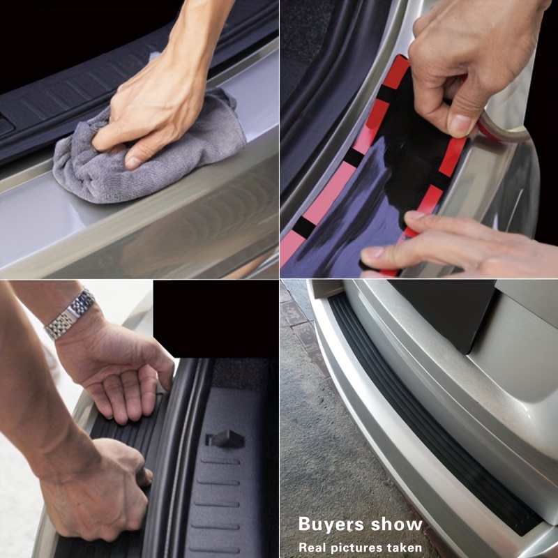 Car Trunk Door Strips Sill Plate Protector Rear Bumper Trim Strip