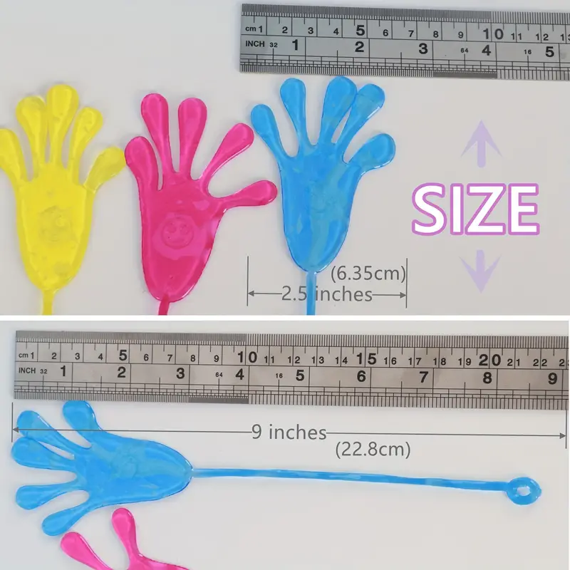 10pcs Sticky Hands, Sticky Finger, Party Favor Set Fun Toys, Party Favors,  Wacky Fun Stretchy Glitter Sticky Hands, Party Favors, Birthday Parties Oys  For Sensory, Halloween Christmas Party Easter Carnival Party Favors