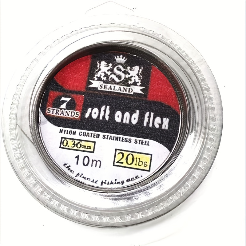 1pc 5LB-200LB Steel Wire Fishing Line, Coated 1x7 Stainless Steel Leader  Wire Fishing Wire Lines
