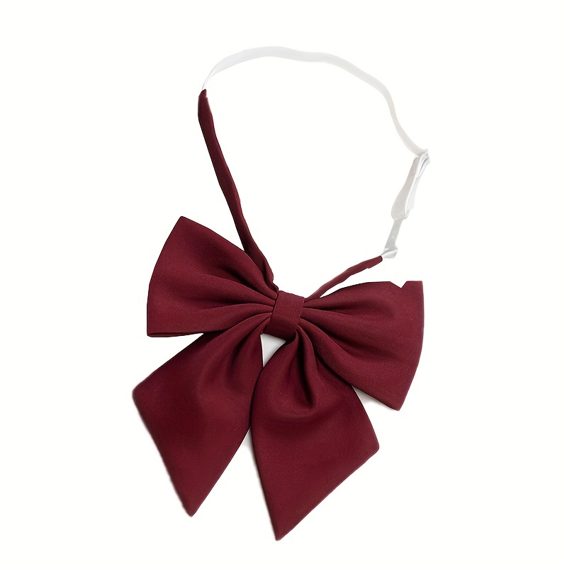 Adjustable Pre Tied Bow Ties Solid Color Bow Ties Women Ties