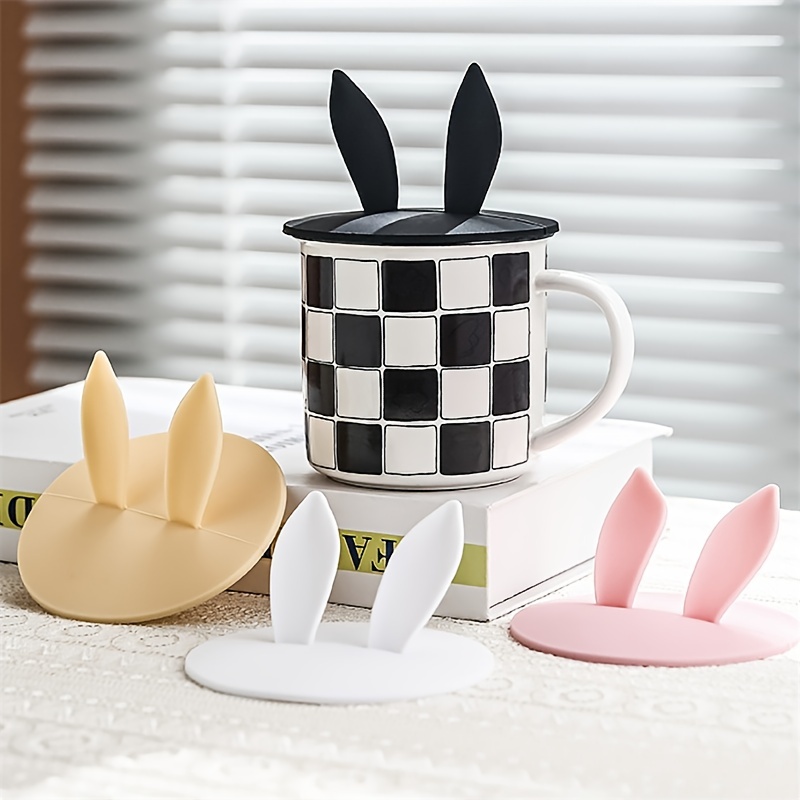 Rabbit Ear Silicone Cup Cover, Dustproof Silicone Cup Cover, Creative  Multi-color Mug Cover - Temu Austria