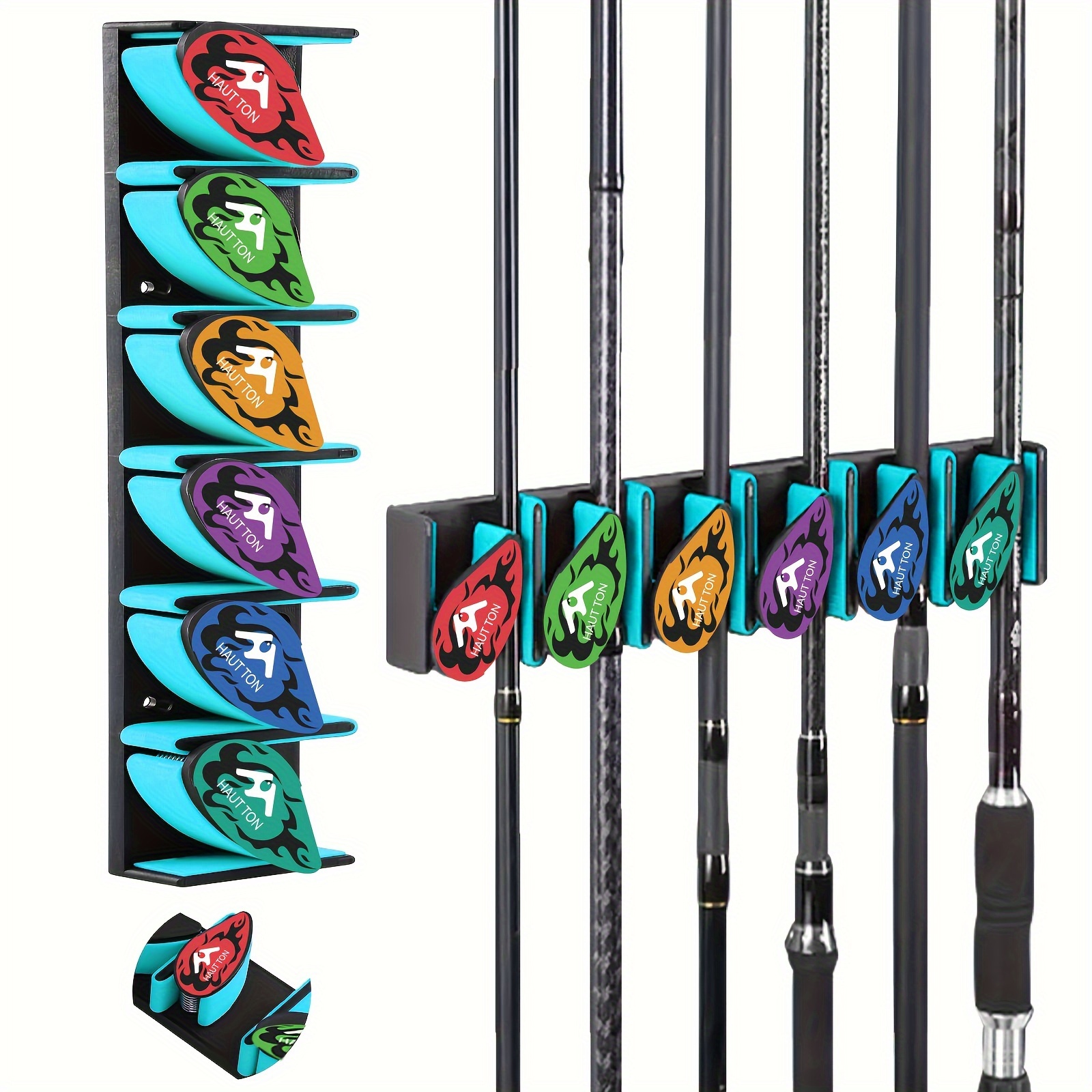 * Vertical Fishing Rod Rack, Wall Mounted Fishing Rod Holder, Fishing Pole  Holders * For Garage