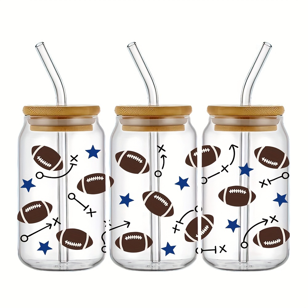 Football Uv Dtf Cup Wrap, Sports Cup Wrap, Football Uv Dtf Wraps, Ready to  Use Cup Wrap, Glass Can Stickers, Ready to Apply Decal 