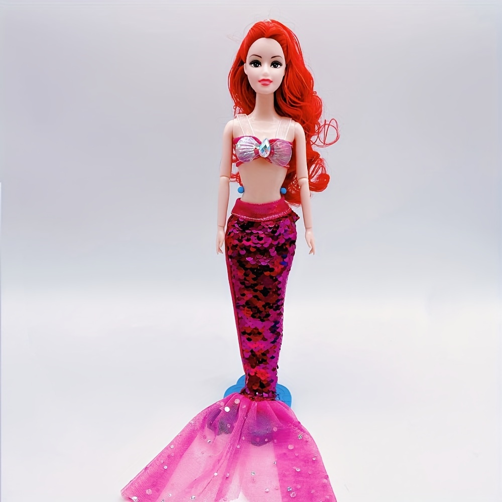 Doll Changing Clothes Mermaid Sequin Dress Fishtail Dress - Temu