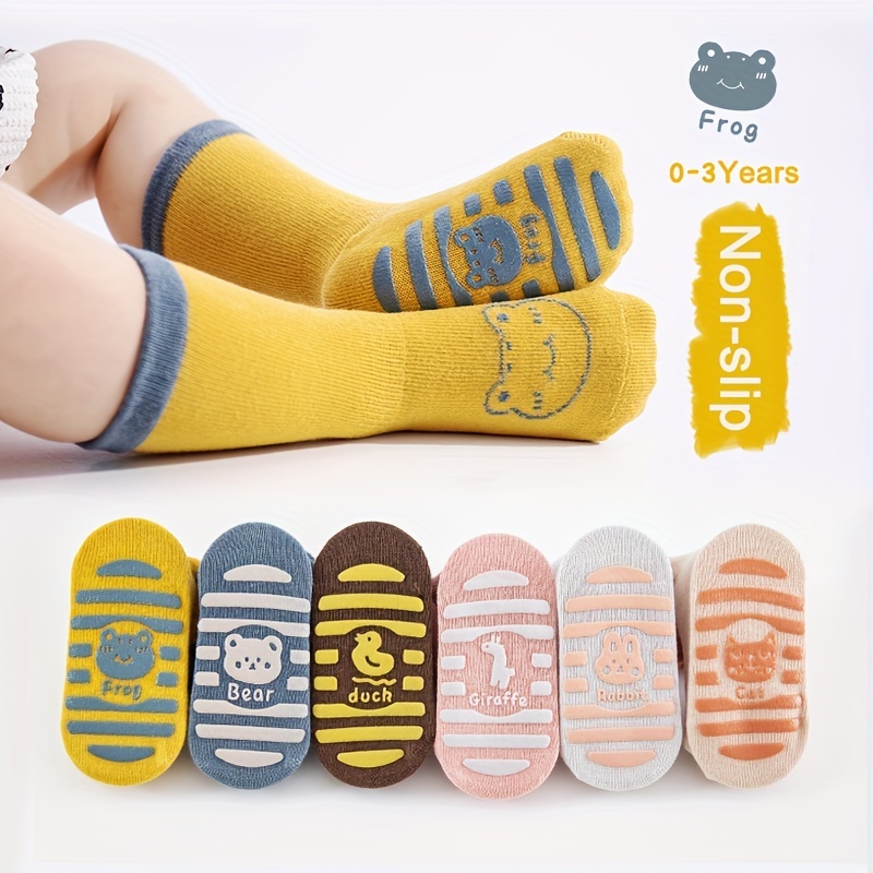 Kaufe Süße Baby-Socken für Jungen und Mädchen, Kinder, Dinosaurier/Fuchs,  Neugeborene, günstige Sachen, Anti-Rutsch-Sokken für 0–3 Jahre,  Kleinkinder, Kleinkinder, Bodensocken