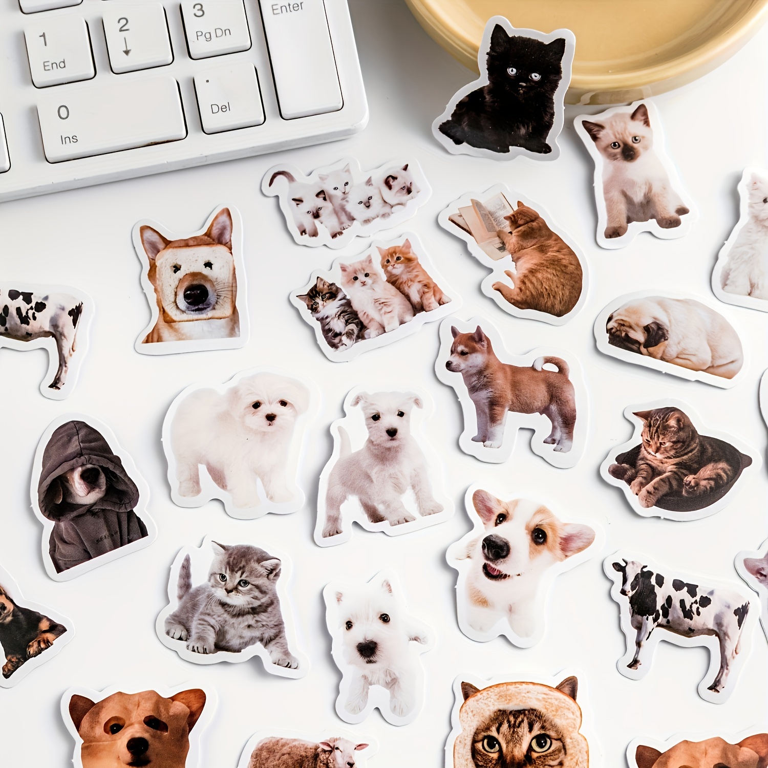 60pcs Cute Funny Cartoon Aesthetics Decals Vinyl Waterproof Stickers For  Water Bottle, Computer, Notebook, Luggage, Phone, Laptop Bike Skateboard