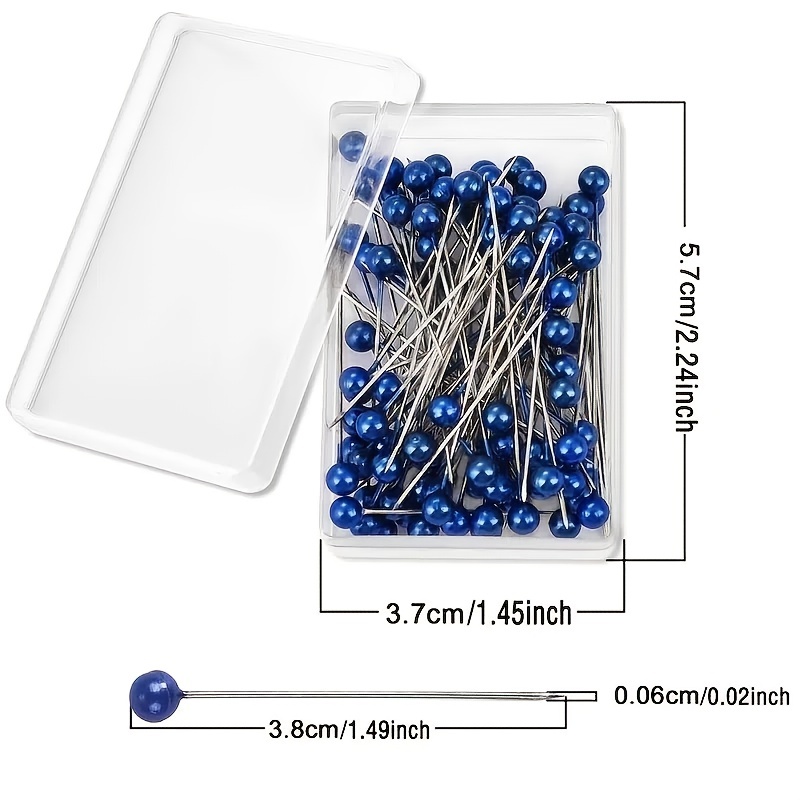 1200 Pieces Sewing Pins Colored Ball Head 12 Colors 1.5 Straight