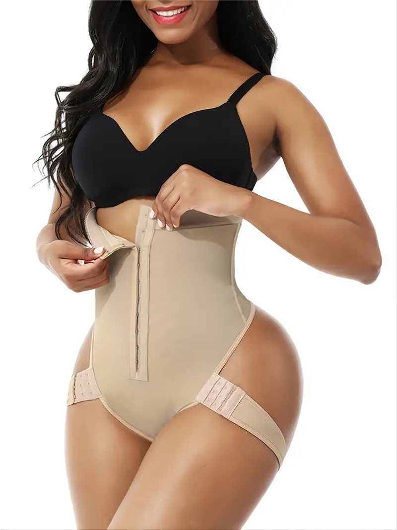 Women Thong Bodysuit Tummy Control Fajas Colombianas Body Shaper Built-in  Bra HG