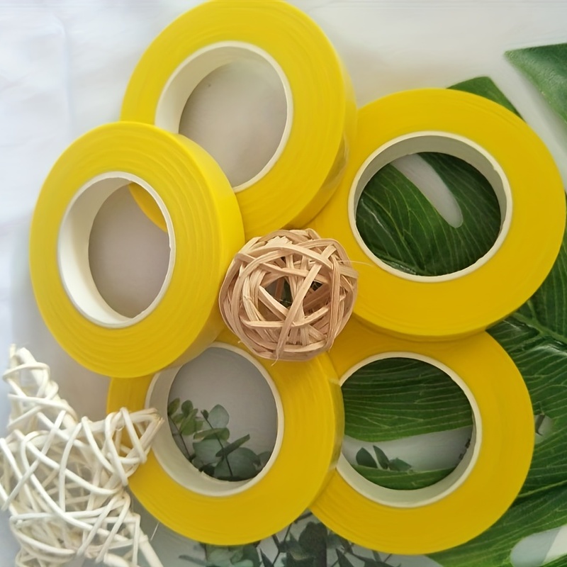 1roll DIY Green Florist Item Adhesive Flower Tape Floral Tape 1062.99inch  Green Tape Wrinkled Paper Tape Production Of Floral Tape