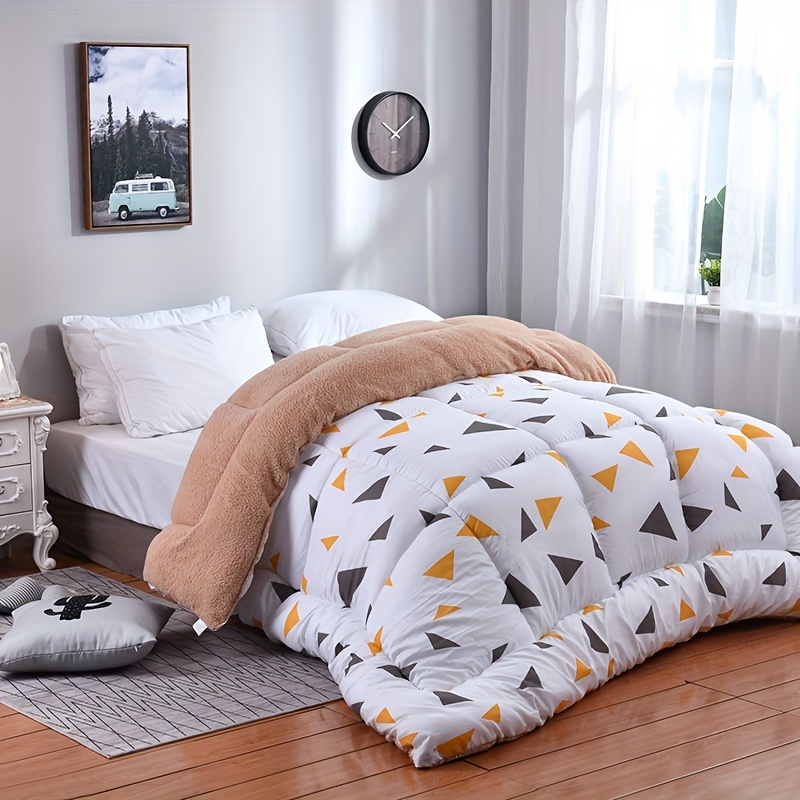 Print Quilted Comforter Insert All Season Ultra Soft Breathable