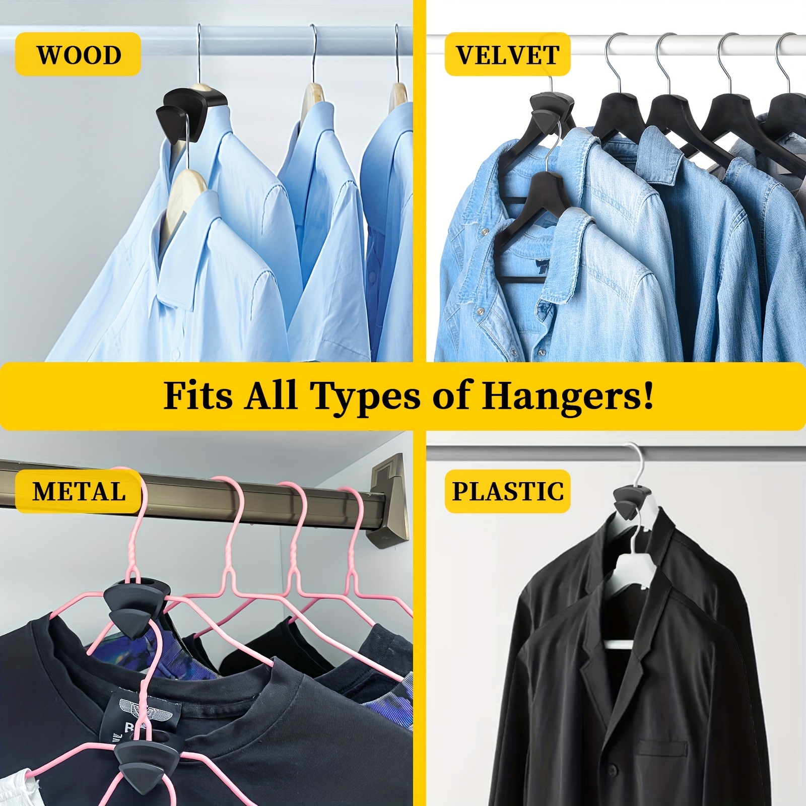 Space saving Double sided Clothes Hangers Triple Closet - Temu Canada