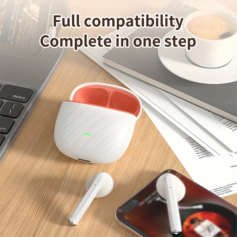 Fone de ouvido estéreo sem fio verdadeiro, TWS 5.3 Fones de ouvido sem fio Estéreo HD Música Som Fone de ouvido com estojo de carregamento sem fio Fones de ouvido estéreo In-ear Headpho_voghion.com