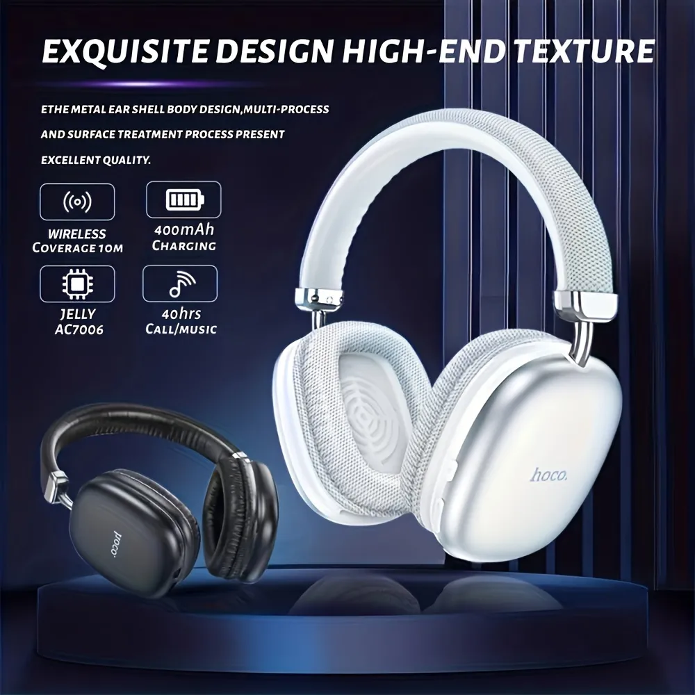 sætte ild hungersnød pensionist Hoco W35 Wireless Headset，high Audio Quality，pure Sound ，noise Cancelling -  Temu