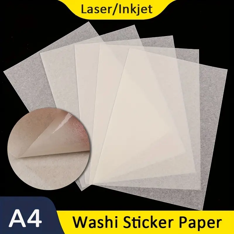 20 feuilles de papier autocollant translucide auto adhésif - Temu
