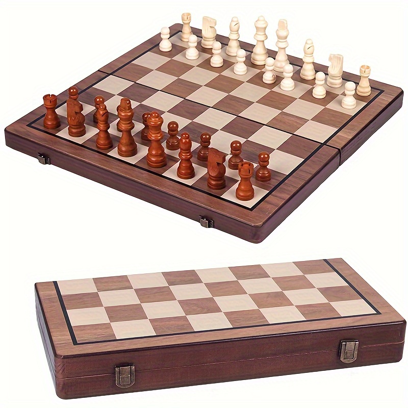 Juego de mesa 15 en 1, tablero con detalles en madera, juego con cajón de  almacenamiento, juegos: damas, ajedrez, damas, parcheesi chino, tictactoe