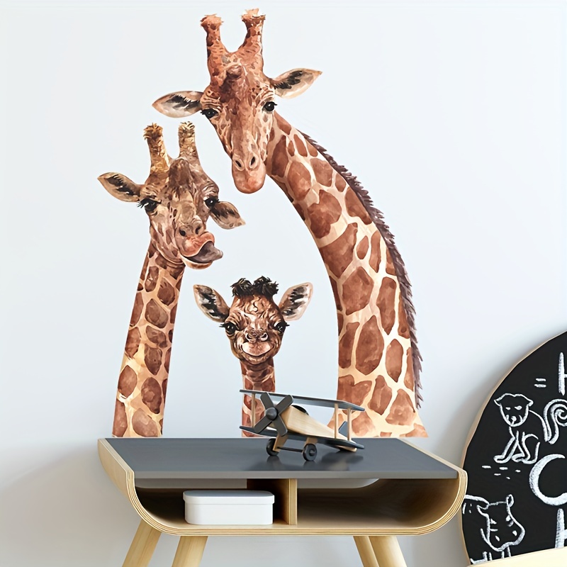 Dessin Animé Animal Sticker Mural Girafe Stickers Muraux - Temu Belgium