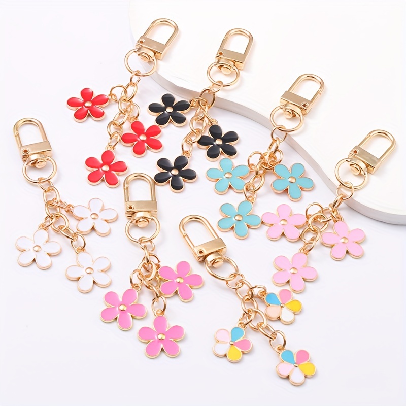 Creative Flower Shape Glitter Sequins Keychain Fashion Cherry Blossom  Keyring Women Bag Hanging Pendant Key Holder Jewelry Gifts - Key Chains -  AliExpress