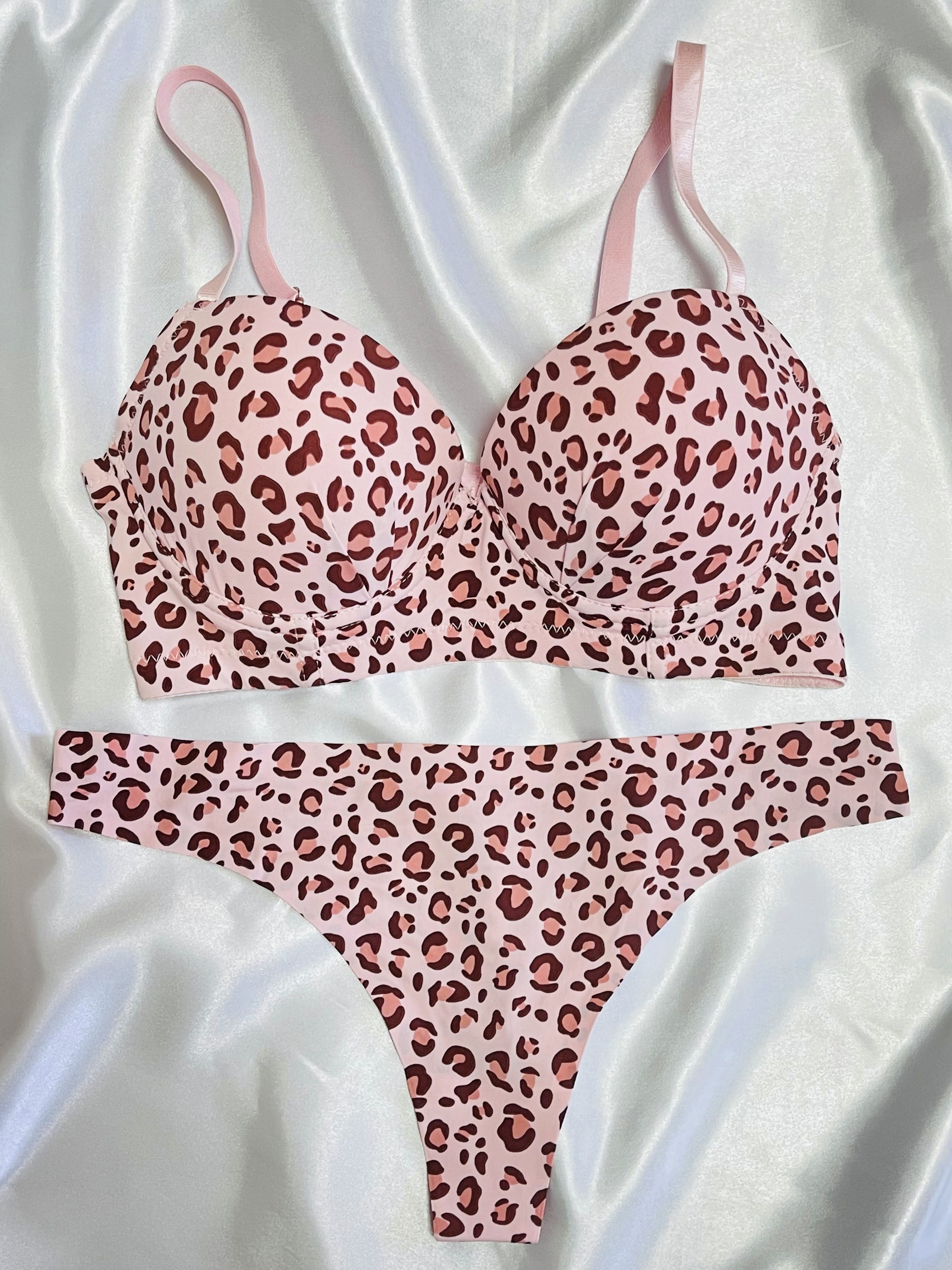 Leopard Print Push Wrapped Lingerie Set Valentines Gifts - Temu