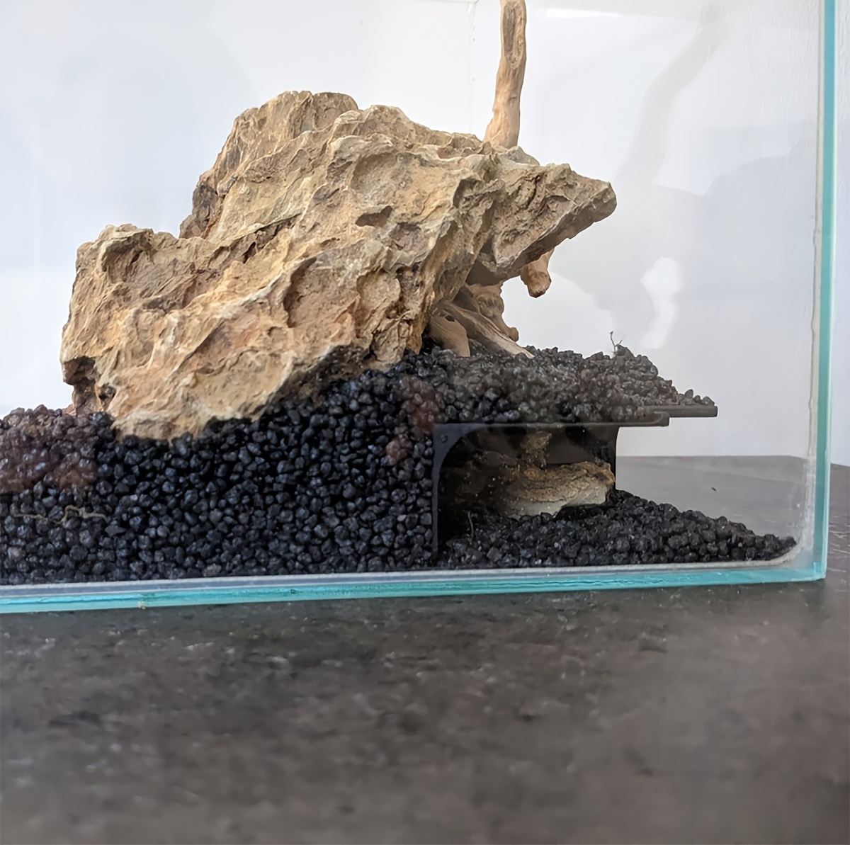 Aquarium Underground Corner House Fish Tank Landscaping Temu