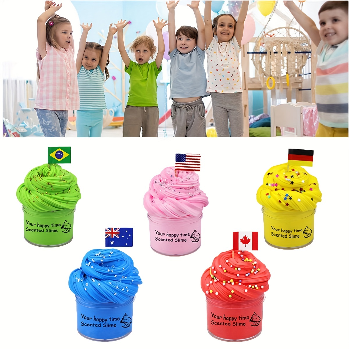 Butter Slime Kit With Flag Slime Non sticky Sludge Super - Temu