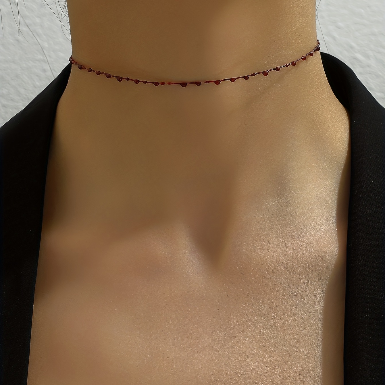 

Halloween Gothic Realistic Blood Shape Women's Choker, Holiday Party Neck Decoration Gift