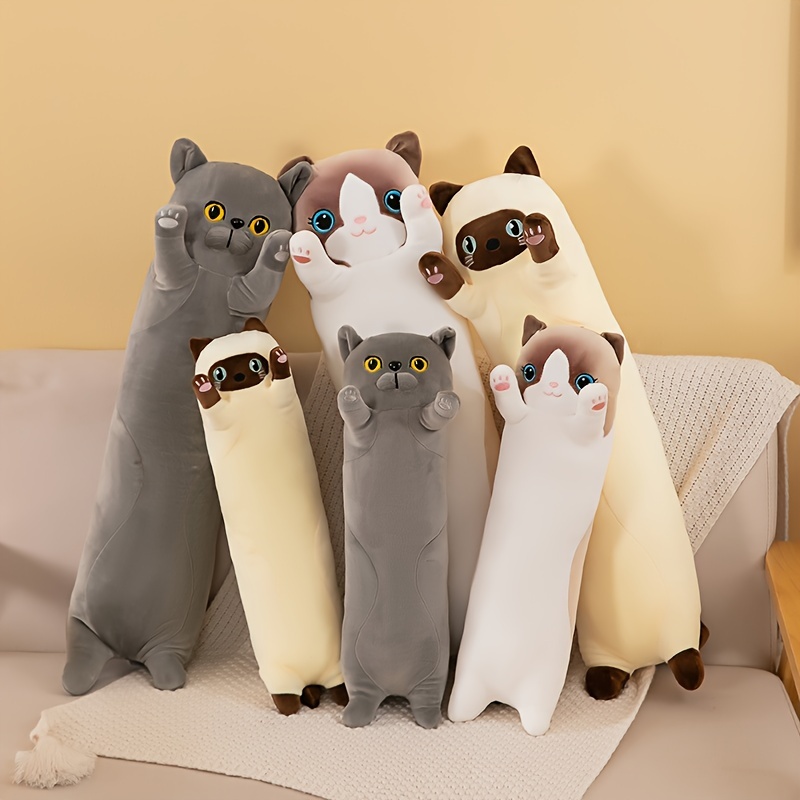 

Long Strip Cat Doll, Plush Toy, Plush Throw Pillow Cushion, New Cute Cat, For Friends Choice! In Bed Use Sofa Use!