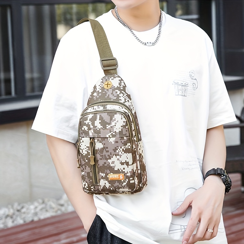 Camouflage Sports Small Chest Bag Shoulder Slant Cross - Temu