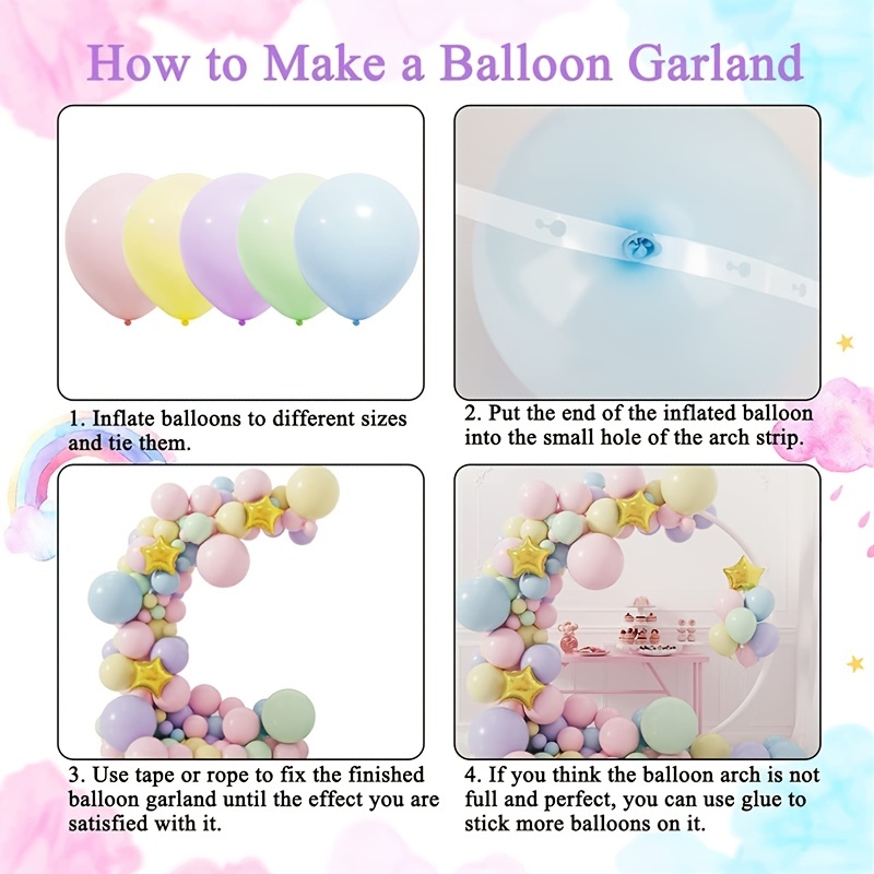 Guirlande de ballons licornes en arc