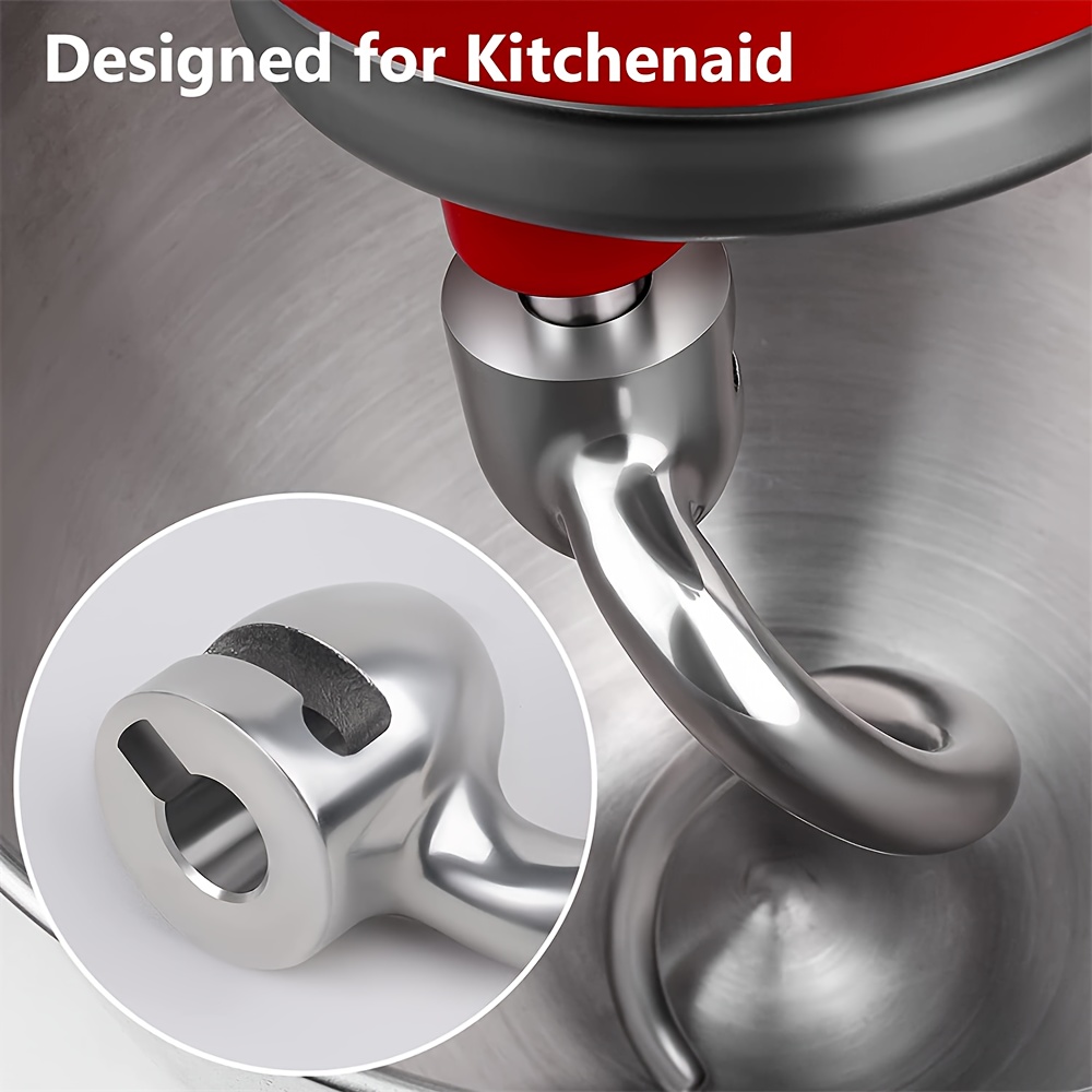 Stainless Steel Dough Hook Suitable For Kitchenaid 4.5/5 Quart Tilt Head  Vertical Mixer, Suitable For Classic, Classic Plus And Artisan Series  K45ss, Ksm75, Ksm90, Ksm95, Ksm150, Heavy-duty Dishwasher - Temu