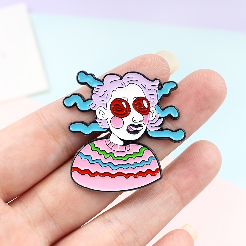 Cartoon Blindfolded Boy Halloween Brooch