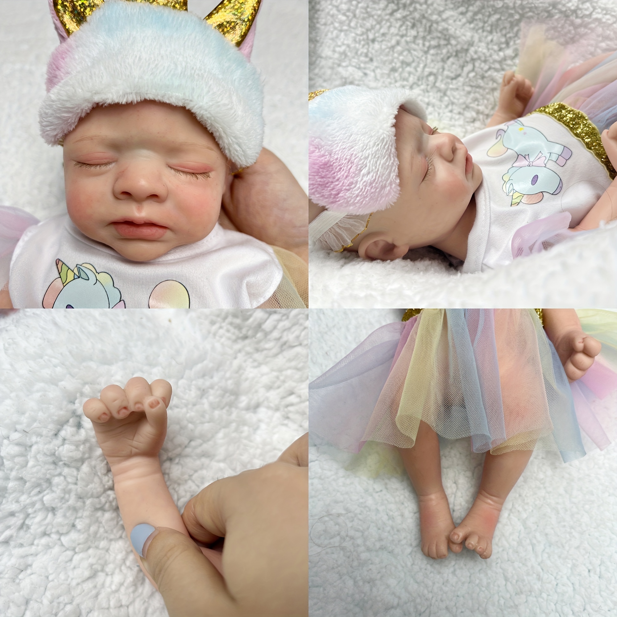 Tiny Sleeping 6 inches Born Early Baby Micro Preemie Mini Full Silicone Baby  Cheap Doll Unpainted