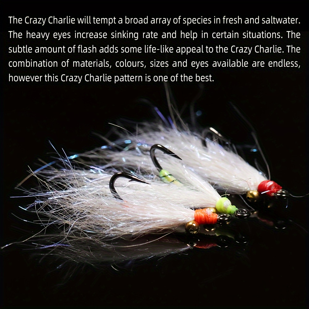 Chainbead Eyes Crazy Charlie Fly Fast Sinking Nymphs Flies - Temu