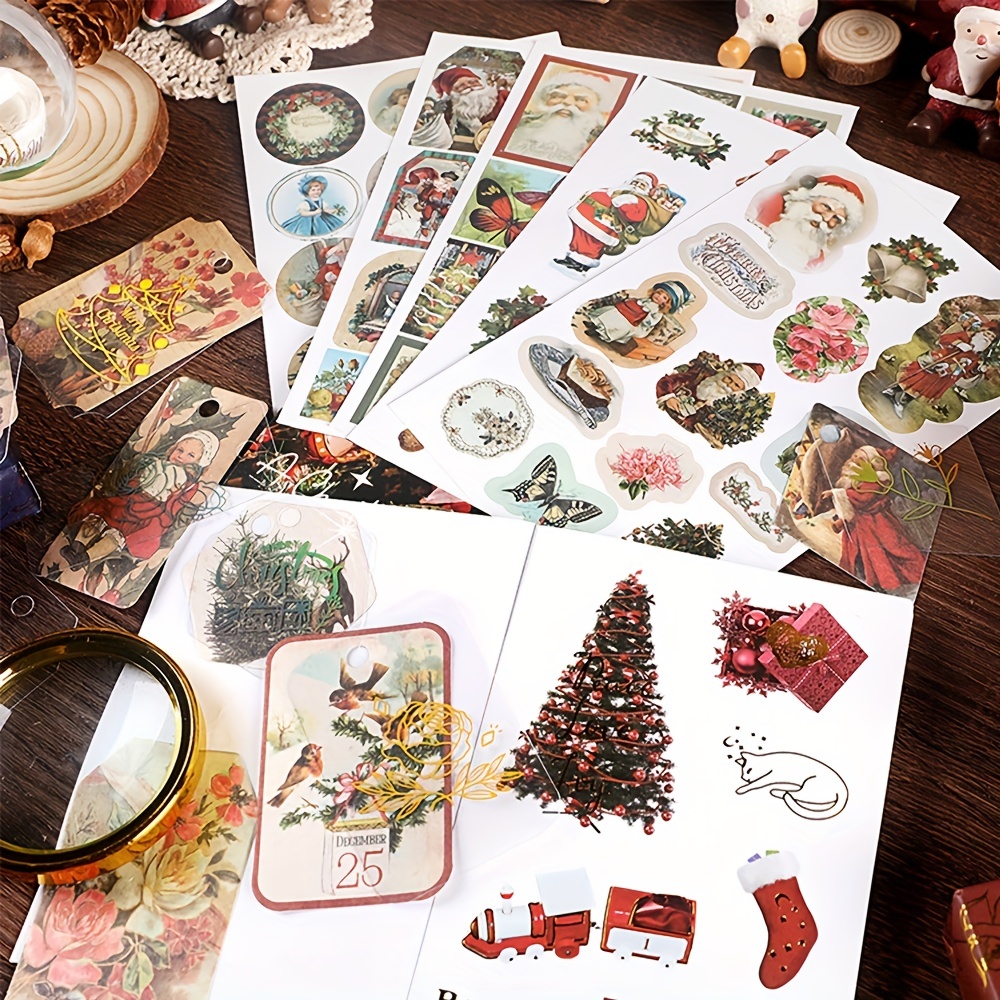 Sticker - Vintage Christmas Celebration Bronzing Washi Sticker Book