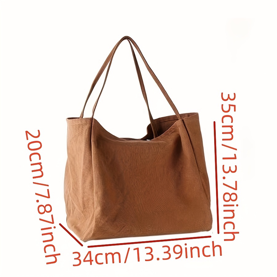 Women Canvas Bag Large Size Casual Lightweight Shoulder Tote