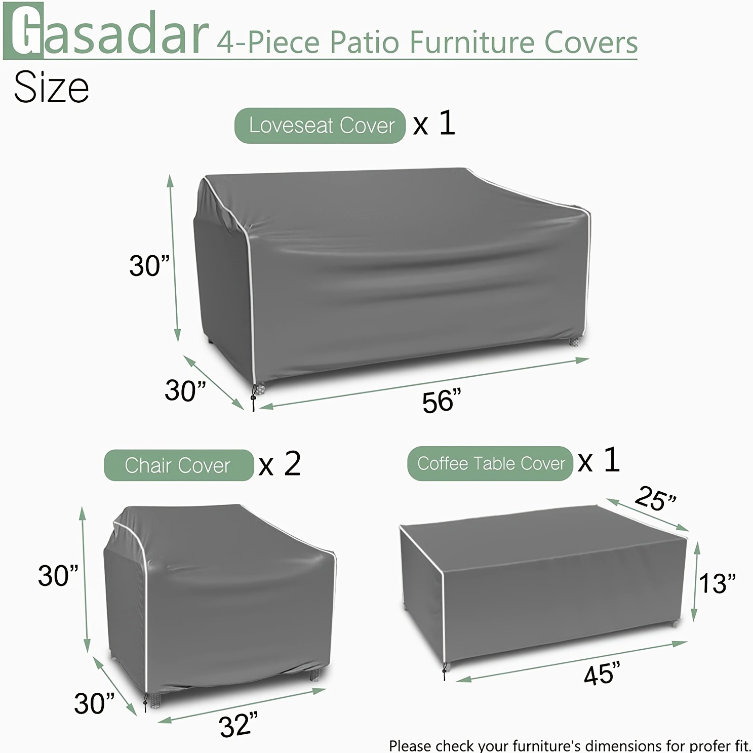 Funda protectora para muebles jardín Outsunny 190,5x72x76 cm gris