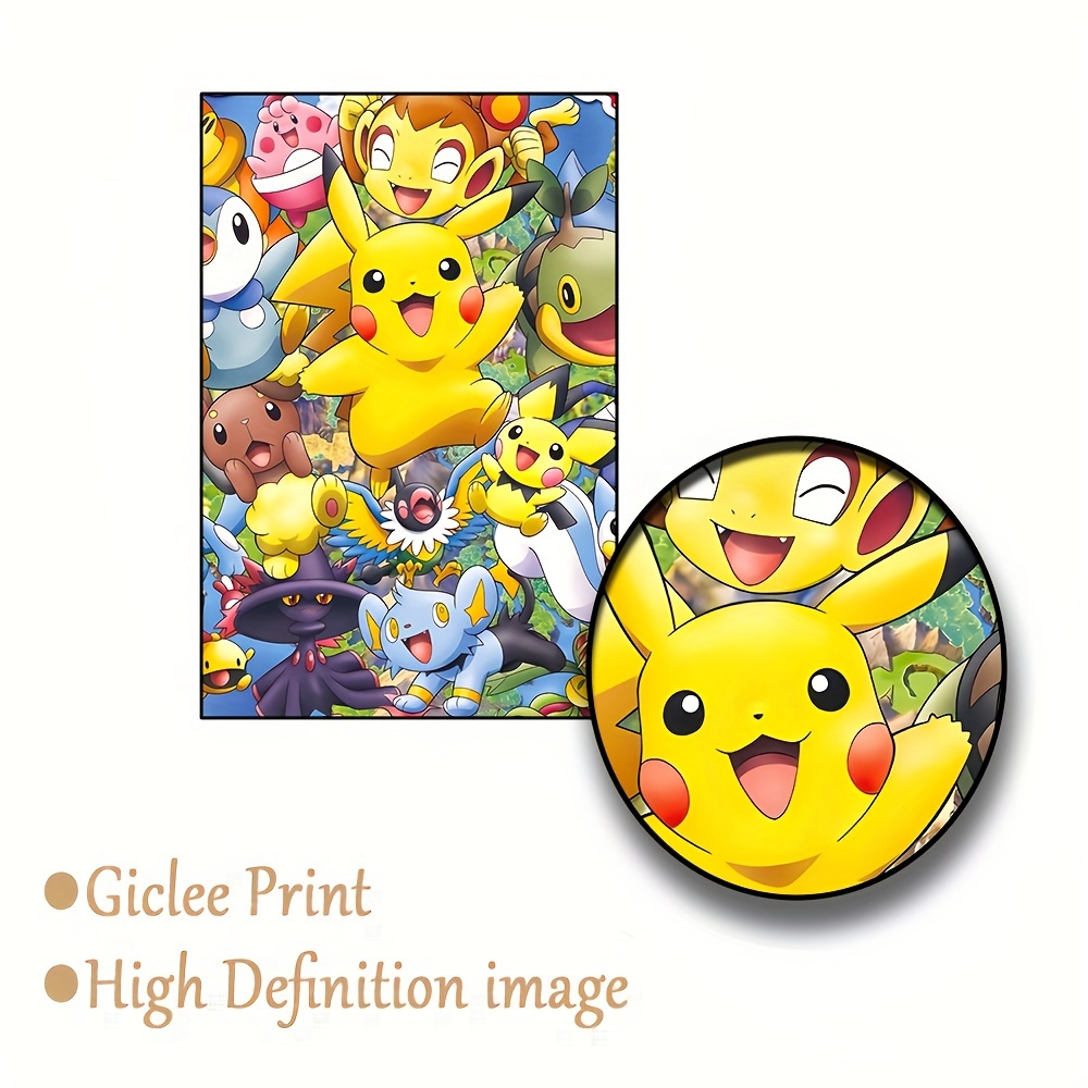 Toile Pokemon 30x40cm - Affiche pour chambre Enfant Décoration Intérieur