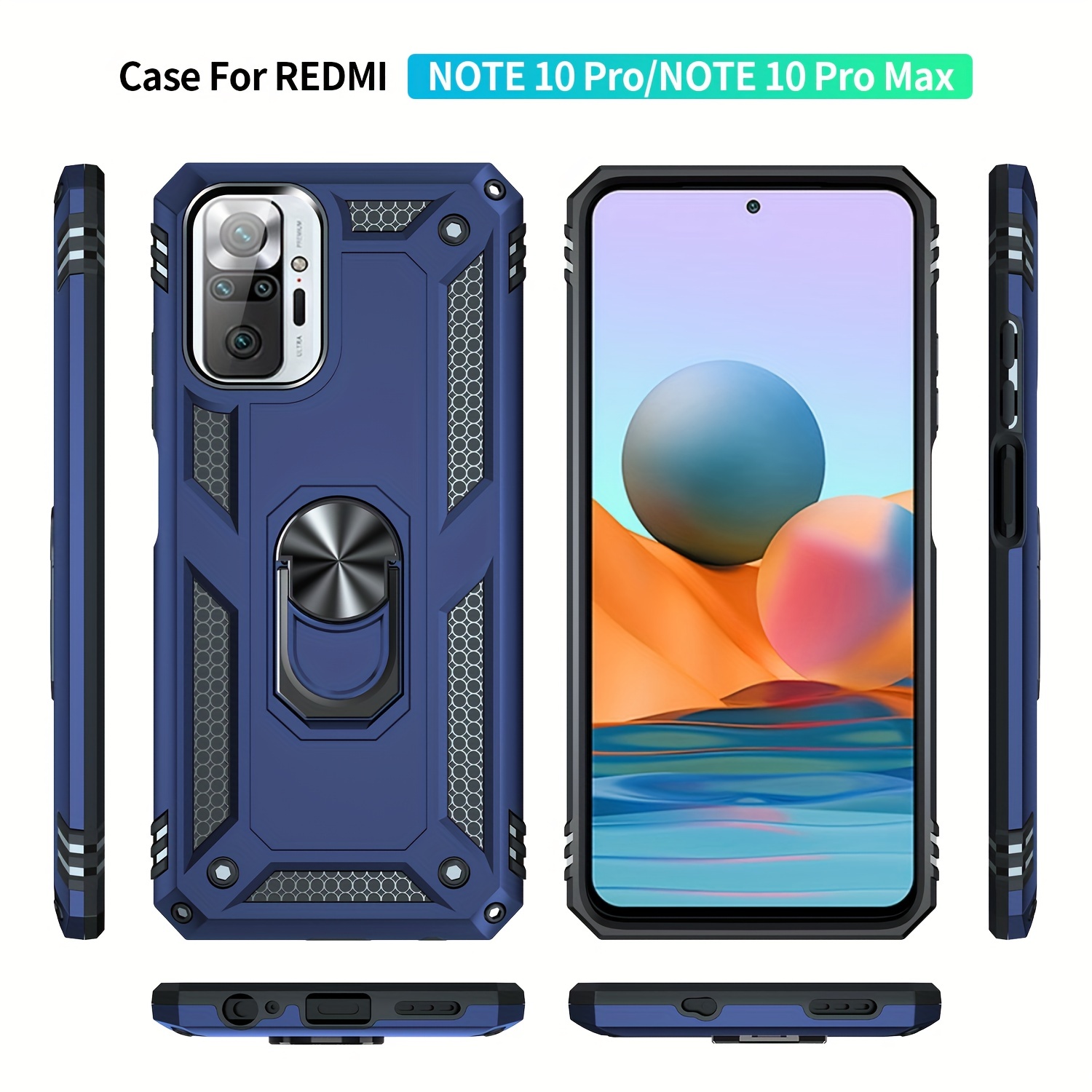 Protect Xiaomi Phone Durable Tpu+pc 2 in 1 Ring Bracket - Temu