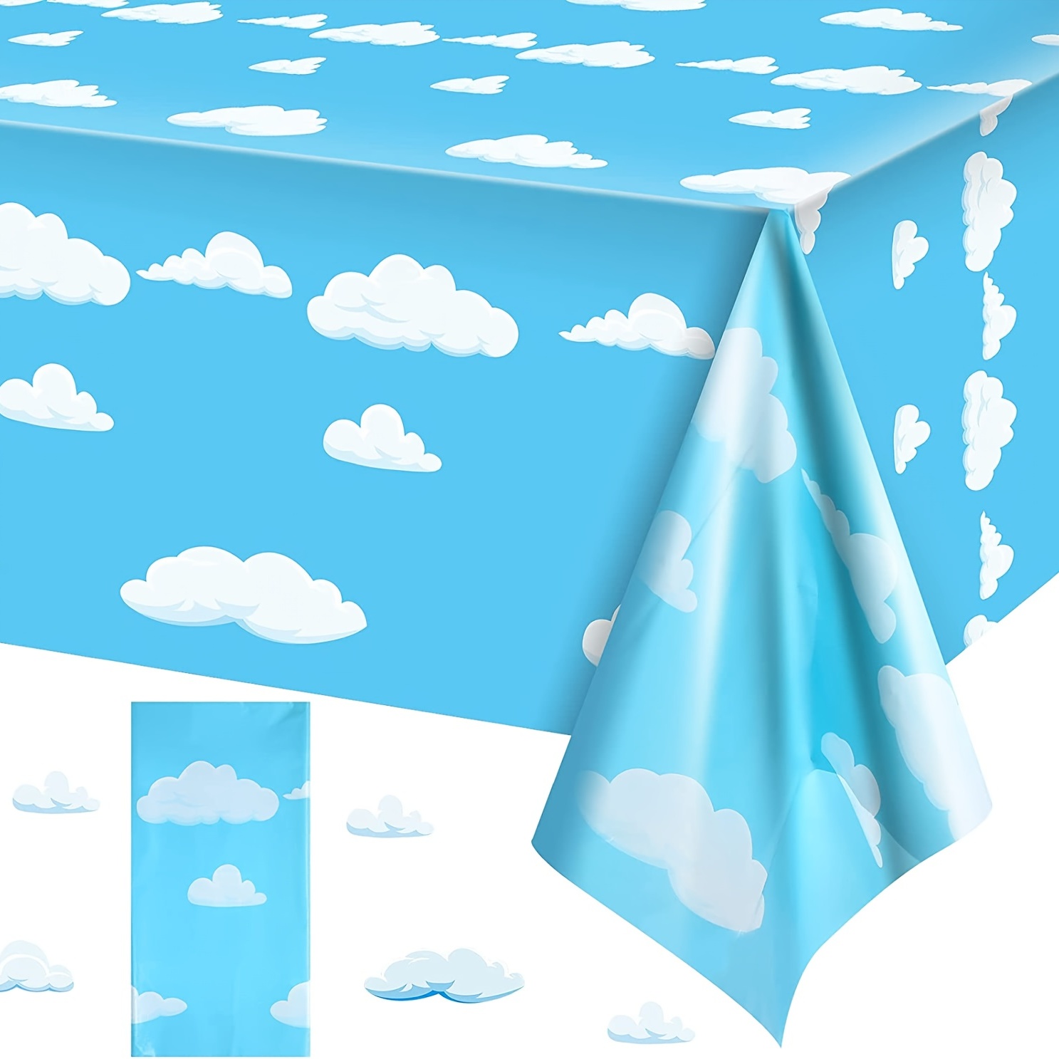 Cartel de temática de Toy Story para fotografía de fiesta de cumpleaños,  cielo azul, nubes blancas, pancarta de interior de 5 x 3 pies para fiesta  de