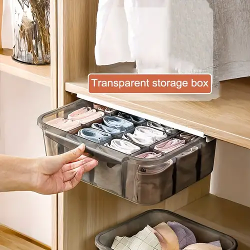 Organize Closet Underwear Sock Storage Box Keep Bra Panties - Temu