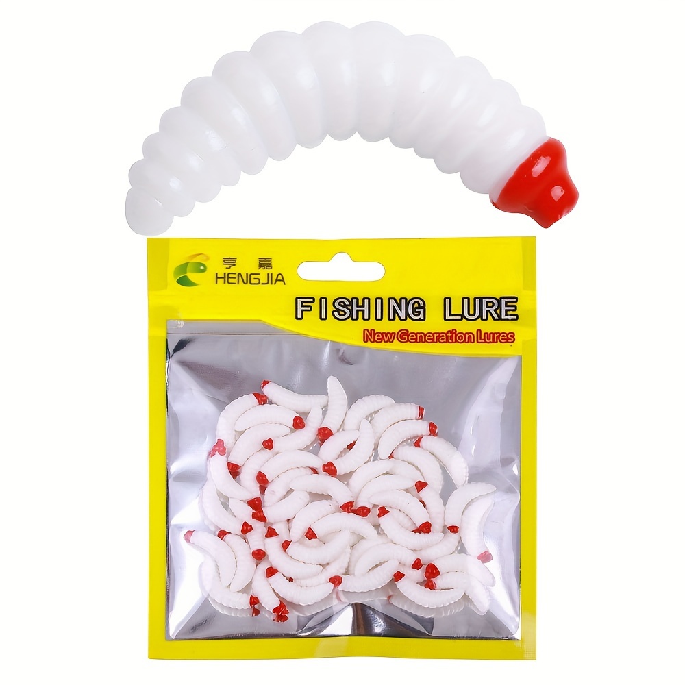 Bag Mini Bread Worm Lure Worm Bait Luminous Maggot Grub Soft - Temu