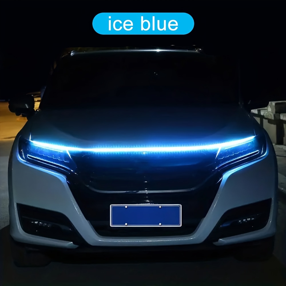 luces led para capó de coche, luces decorativas dinámicas y ambientales 12v 10w 180cm/70.86in, mejora tu vehículo