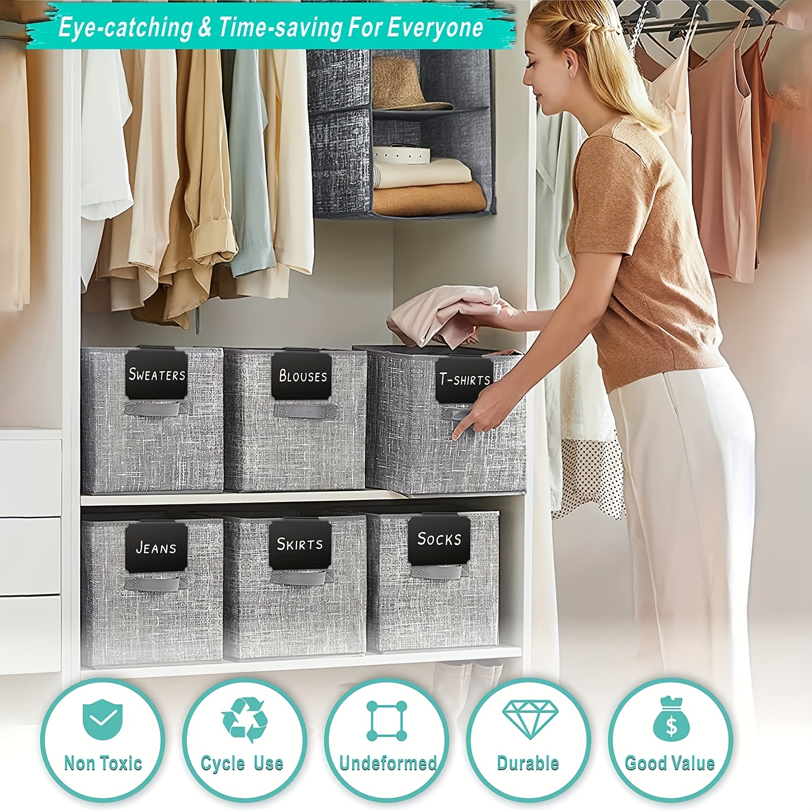 Basket Labels Clip Pantry Organization Storage Baskets Bin Temu