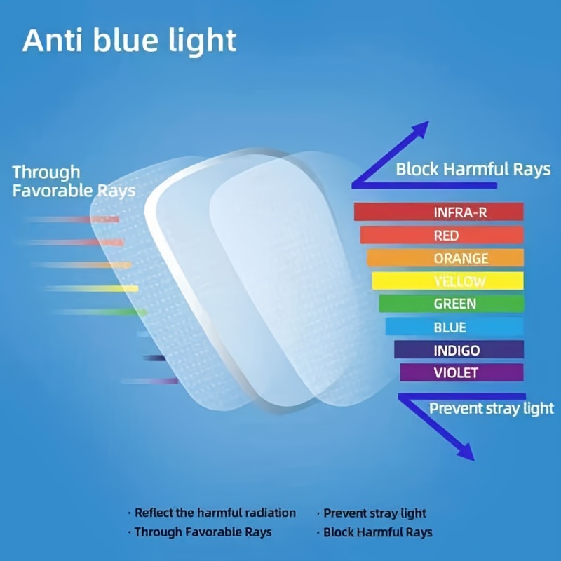 Stylish Square Frame Light Blocking Glasses