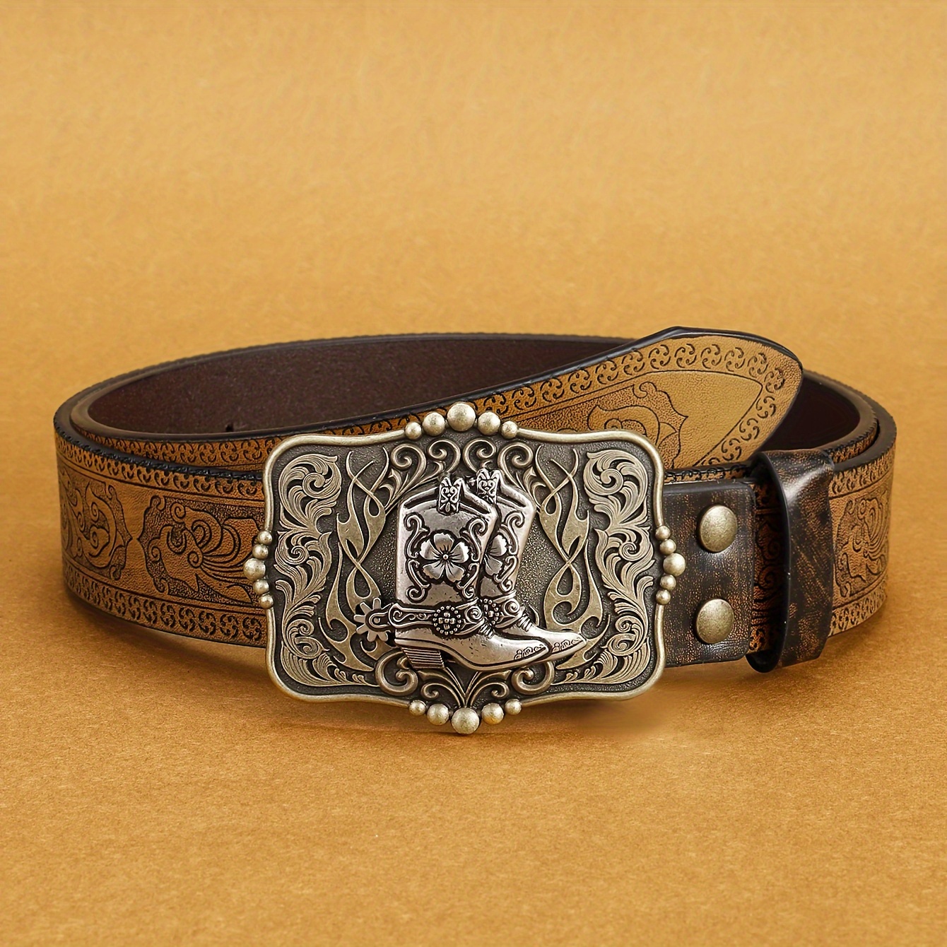 Retro Western Cowboy Women's PU Belt