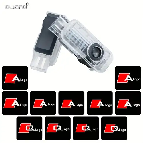 2pcs Led Car Door Welcome Lights For Audi A1 A3 8P 8V A4 A5 A6 A7 A8 Q3 Q5  Q7 Q8 For Sline For TT Logo Projector Ghost Shadow Lamp
