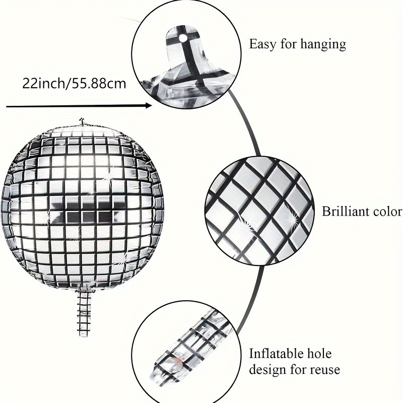 Morofme Lot de 11 boules disco argentées à suspendre - Décoration pour  centre de table - Thème des années 70 - Fournitures de fête rétro :  : Cuisine et Maison